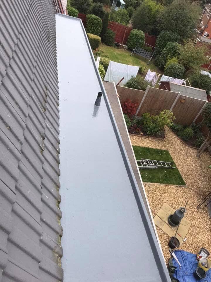 GRP Parapet Roof Finished